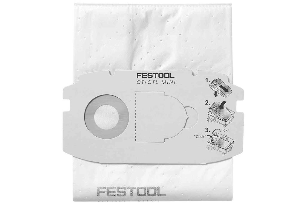 Stofzakken voor CT Mini Festool per 5 stuks art. 498410