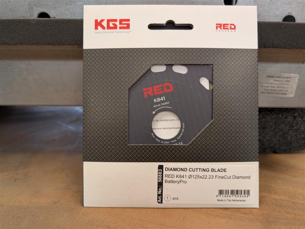 RED K841 Ø125x22,23 FineCut DiamantSchijf BatterijPro