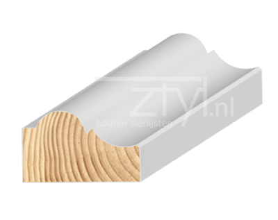 Grenen 25x42x4800 mm kraallat gegrond