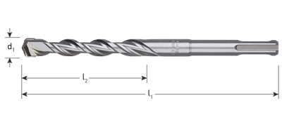 SDS- plus  6 x 50/110 mm Hamerboor Rotec OPTI Line