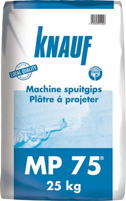 Knauf Spuitgips MP75 zak á 25 kg.